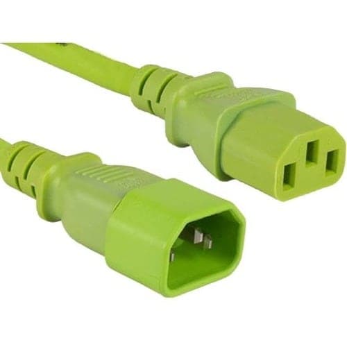 6FT GREEN C13 TO C14 POWER EXTENSION CORD