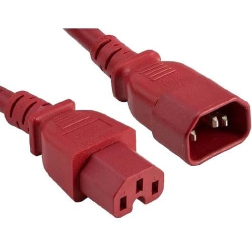 6FT RED C14 TO C15 POWER EXTENSION CORD