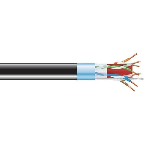 1000FT CAT6A 650MHZ SOLID BULK CABLE F/UTP CMP BLACK