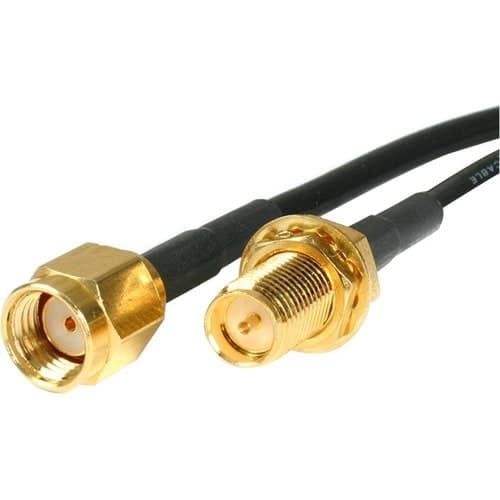 10FT WIRELESS ANTENNA CABLE M/F RP-SMA TO RP-SMA 2.4GHZ