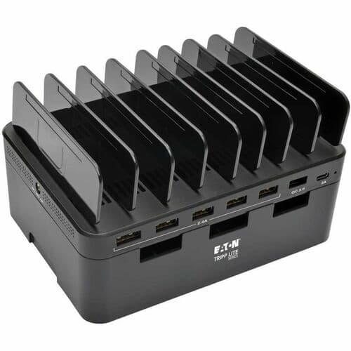 7-PORT USB CHARGING STATION HUB QUICK CHARGE 3.0 USB-C STORAGE