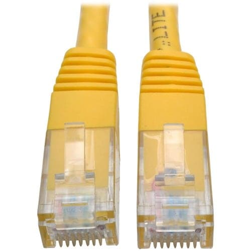 25FT CAT6 YLW GIGABIT MOLDED 24AWG RJ45 M/M PATCH CABLE 550MHZ