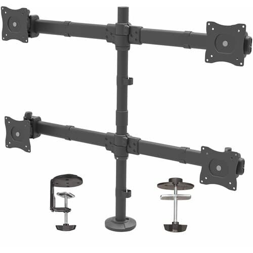 DESK MOUNT QUAD MONITOR ARM ERGONOMIC VESA MOUNT DISPLAY STAND