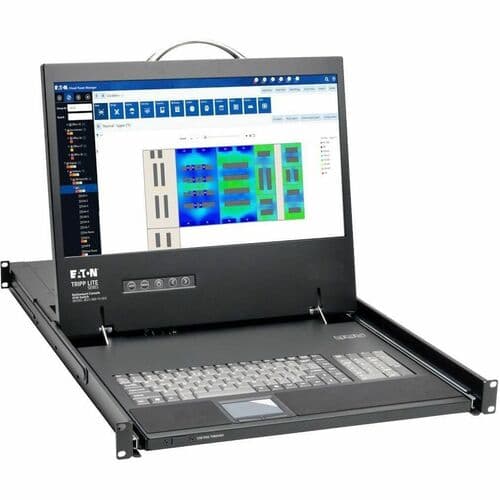 RACK CONSOLE DVI VGA 19IN LCD 1URM FOR KVM SWITCH 1080P TAA