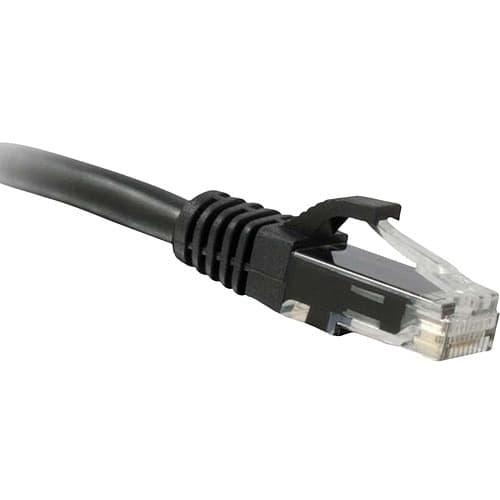 12FT CAT6 BLACK SNAGLESS BOOTED PATCH CORD 550MHZ