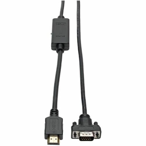 10FT HDMI TO VGA M/M ADAPTER CABLE ACTIVE LOW PROFILE HD15 1080P