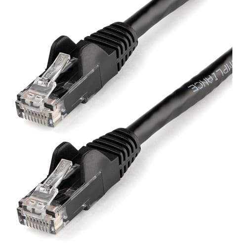 1FT BLACK CAT6 ETHERNET CABLE SNAGLESS RJ45 UTP PATCH CABLE CORD