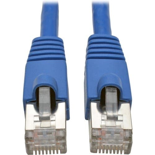 25FT CAT6A BLUE SNAGLESS SHIELDED STP POE M/M PATCH CABLE