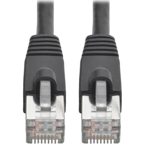 25FT CAT6A BLACK SNAGLESS SHIELDED STP POE M/M PATCH CABLE