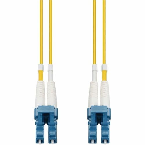 5M LC M/M OS1 YELLOW DUPLEX 2-STRAND RISER FIBER PATCH CABLE