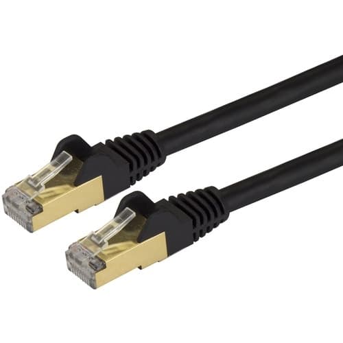 5FT BLACK CAT6A ETHERNET CABLE SNAGLESS RJ45 UTP PATCH CABLE CORD