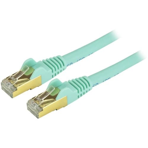 30FT AQUA CAT6A ETHERNET CABLE SNAGLESS RJ45 UTP PATCH CABLE CORD