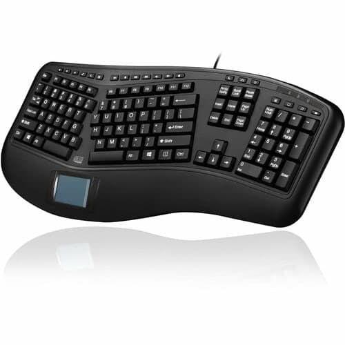 ERGONOMIC TOUCHPAD KEYBOARD USB 20 INT/MM HOT KEYS GLIDEPOINT TP