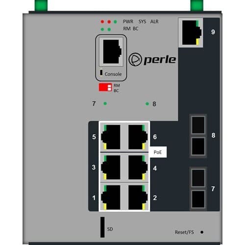 IDS-509G2PP6C2MD05 POE SWITCH 6POE 1GE 2XGE SC MM.5K CTMP