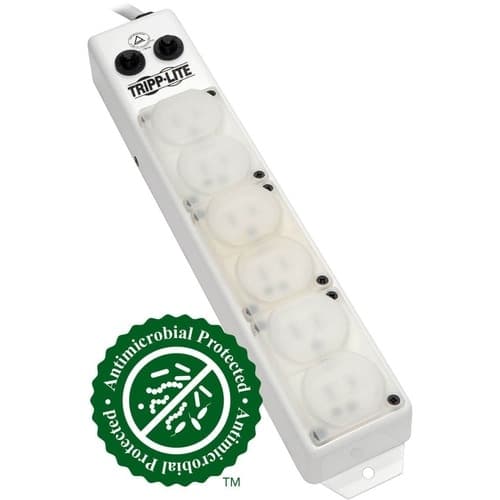 6OUT POWER STRIP MEDICAL HG HOSPITAL UL1363A 15A 7FT CORD