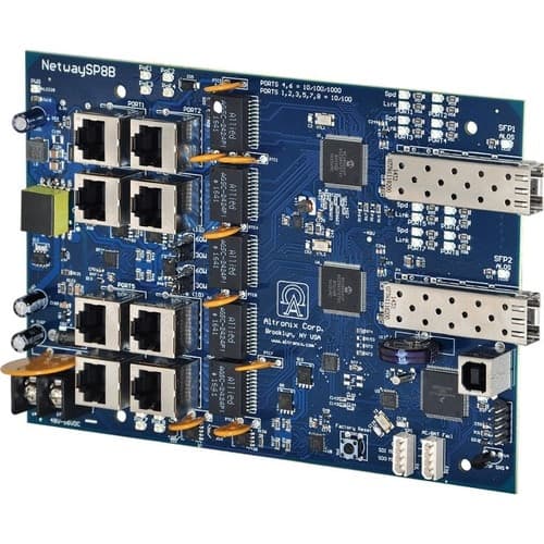 8PORT FIBER MEDIA CONV 2SFP