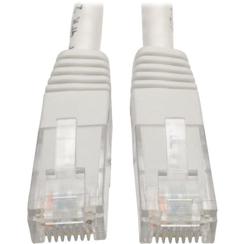 100FT CAT6 CAT5 PATCH CABLE RJ45 GIG MOLDED M/M 550MHZ WHITE