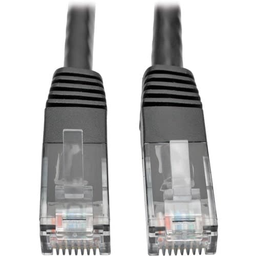 35FT CAT6 CAT5 PATCH CABLE RJ45 GIGABIT MOLDED M/M 550MHZ BLACK