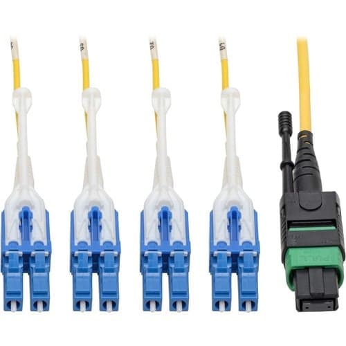 5M 12-FIBER SMF MTP/MPO 8.3/125 PLENUM YELLOW BREAKOUT PATCH CABLE