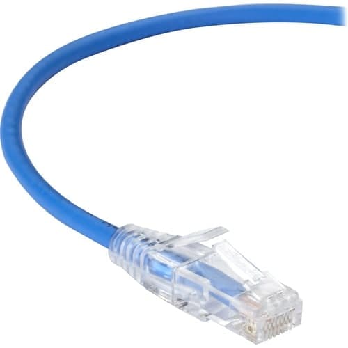 10FT BLUE CAT6 SLIM 28AWG PATCH CABLE 250MHZ UTP CM SNAGLESS
