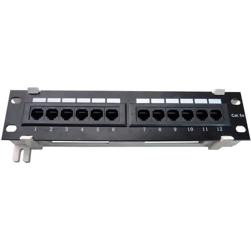 12PORT CAT5E PATCH PANEL WALL MOUNT 568B RJ45 110 PUNCHDOWN