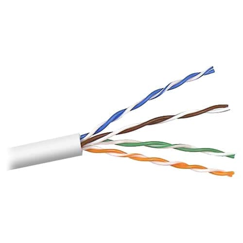 1000FT BULK CAT5E PATCH CORD WHITE PVC STRANDED 24 AWG ROHS