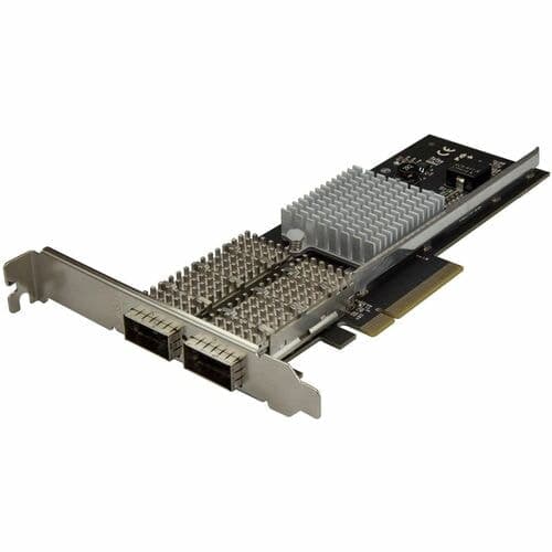 2 PORT QSFP+ PCIE NETWORK CARD ADAPTER 40GB NIC FIBER INTEL CHIP