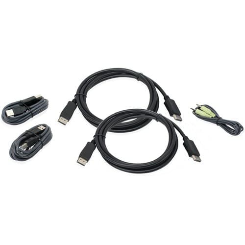 6DUAL VIEW DISPLAYPORT USB KVM CABLE KIT WITH AUDIO TAA COMPLIANT
