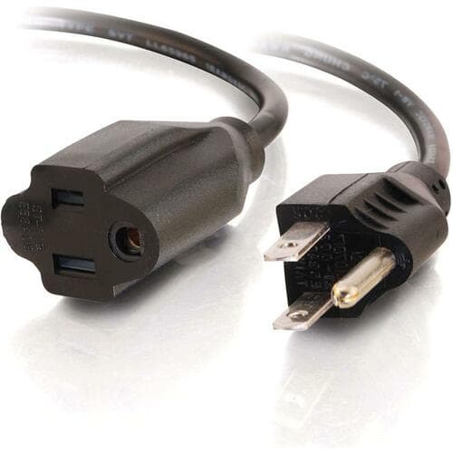 4FT POWER EXTENSION CORD BLACK 3-PRONG/3-PRONG F/M 5-15R TO 5-15P