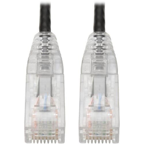 1FT CAT6 BLK SNAGLESS UTP RJ45 MOLDED SLIM GIGABIT PATCH CABLE