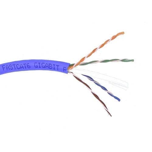 1000FT BULK CAT6 BLUE SOLID CABLE 4PR 24AWG