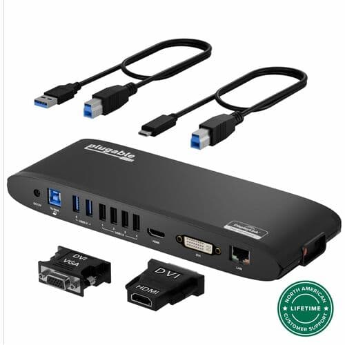 PLUGABLE UD-3900H USB 3.0 UNIVERSAL DOCKING STATION