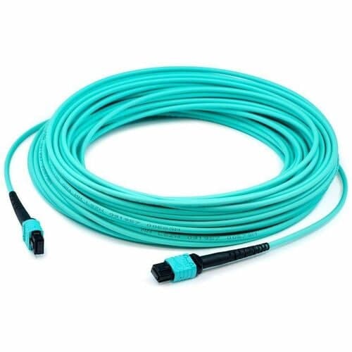 ADDON MPO F/F PATCH CBL 40M AQUA OM3 STRAIGHT FIBER OFNR