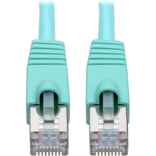 25FT CAT6A PATCH CABLE SNAGLESS SHIELDED STP 10G POE AQUA M/M