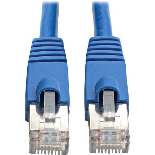 30FT CAT6A PATCH CABLE SNAGLESS 10GSHIELDED STP POE BLUE M/M
