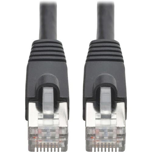 35FT CAT6A PATCH CABLE SNAGLESS 10G SHIELDED STP POE BLACK M/M