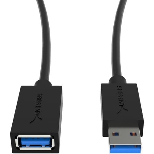 3FT USB 3.0 EXTENSION CABLE BLACK 22 AWG