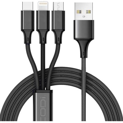 6 MULTI TIP CHARGE AND SYNC CBL USBC MICRO LIGHTNING CONNECTORS
