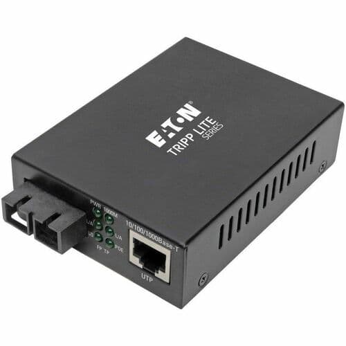 SC SINGLEMODE FIBER GBE MEDIA CONVERTER POE+ 10/100/1000 20KM