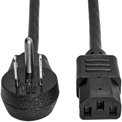 3FT RIGHT-ANGLE 5-15P TO C13 18AWG DESKTOP COMPUTER PWR CORD
