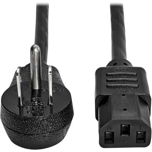 10FT RIGHT-ANGLE 5-15P TO C13 18AWG DESKTOP COMPUTER PWR CORD