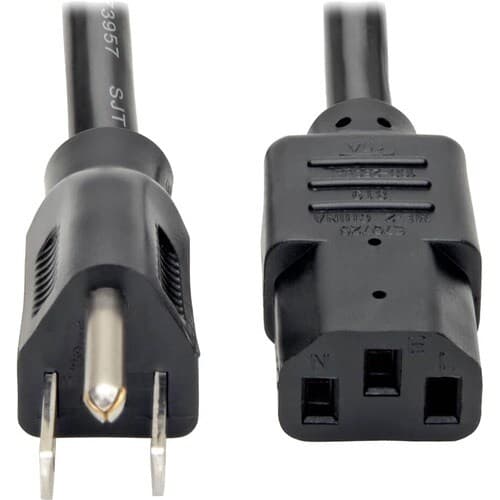 6FT RIGHT-ANGLE 5-15P TO C13 HEAVY-DUTY DESKTP COMPUTER PWR CORD