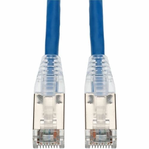 15FT BLUE CAT6A STP PVC SNAGLESS EASY CLEAR BOOT PATCH CBL