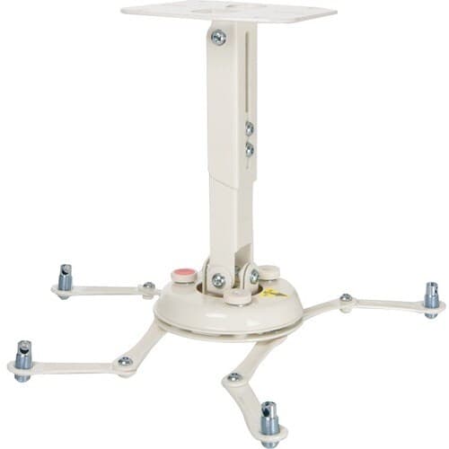UNIVERSAL PROJECTOR MOUNT WITH ADJUSTABLE CHANNEL WHITE