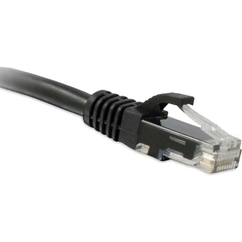 10FT CAT6 BLACK 550MHZ BOOTED SNAGLESS PATCH CORD TAA COMP NCNR