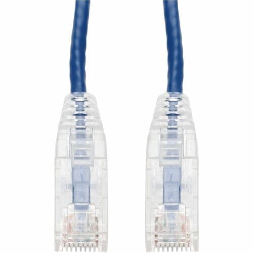 55FT BLUE CAT6 SLIM UTP PVC SLIM SNAGLESS CLEAR-CLAW