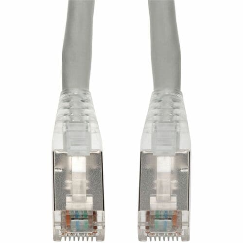 6FT GRAY CAT6A STP PVC SNAGLESS EASY CLEAR BOOT PATCH CBL