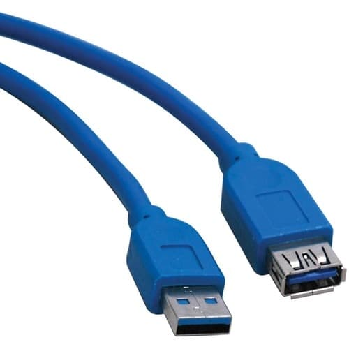 16FT USB 3.0 TO USB-A M/F SUPERSPEED BLUE EXTENSION CABLE
