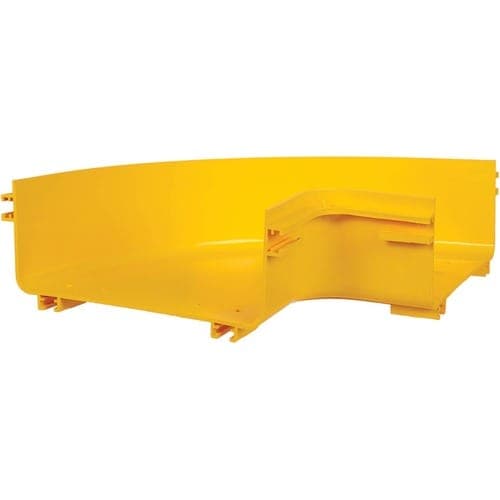 TOOLLESS 90-DEGREE ELBOW FOR FIBER ROUTING SYSTEM HORIZONTAL