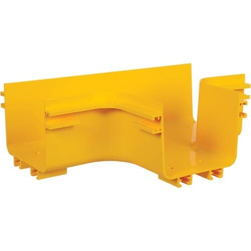 TOOLLESS HORIZONTAL 90-DEGREE T-JUNCTION FIBER ROUTING SYSTEM